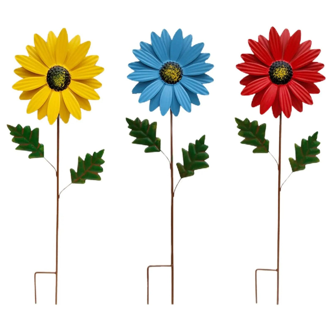 Whimsical Wind: colourful Metal Windmill Decoration