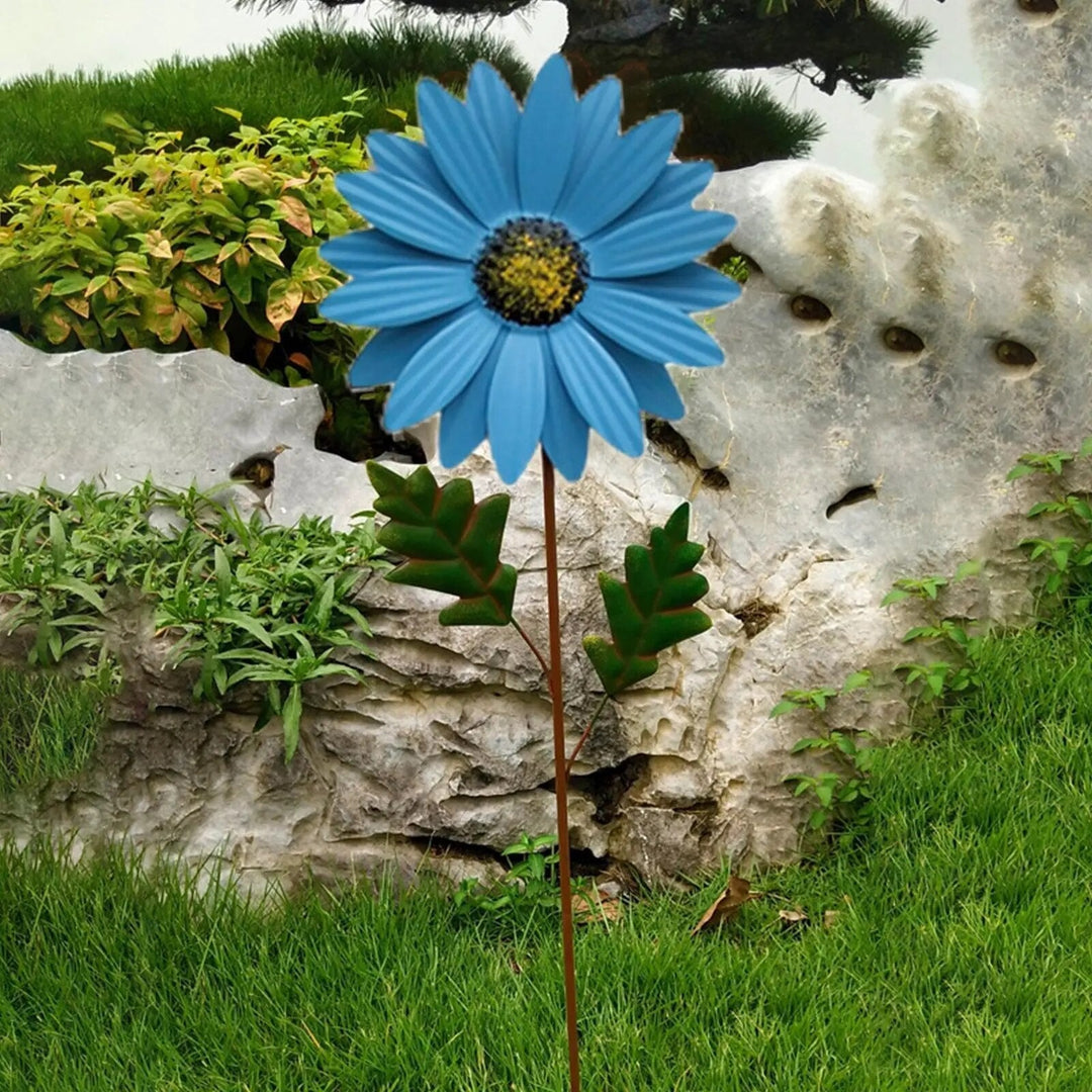 Whimsical Wind: colourful Metal Windmill Decoration