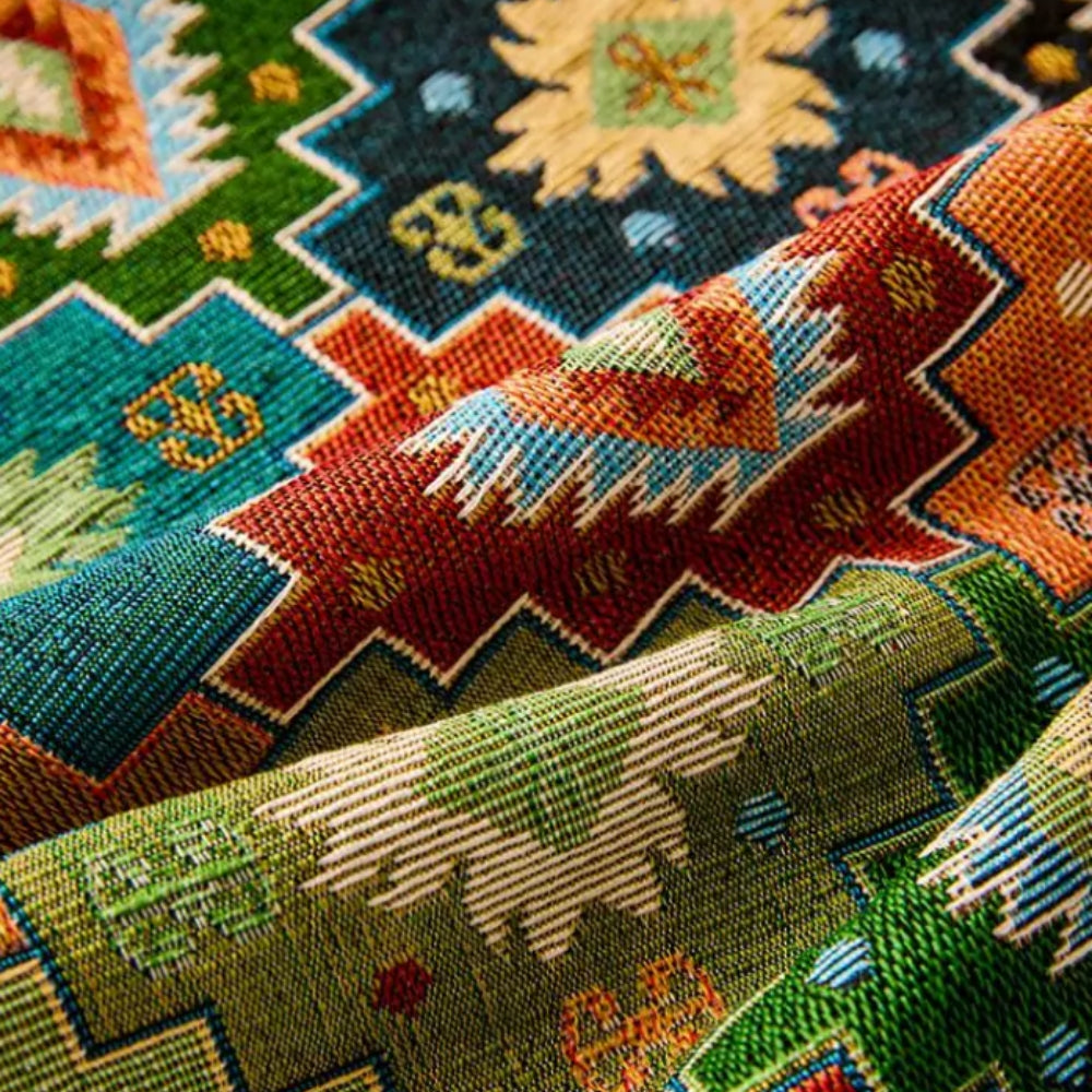 Zahara Geometric Tribal Kilim Sofa Cover
