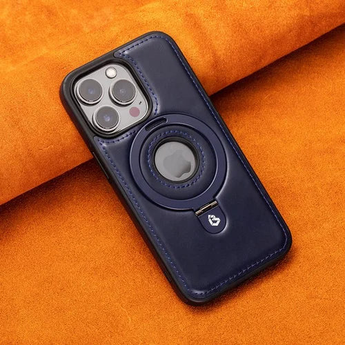Magnetic iPhone case with invisible ring holder
