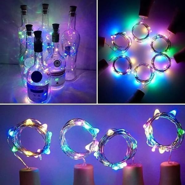 Led Bottle Light Cork Night Light DIY Decor |