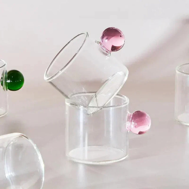 Treated Espresso Glass Cup Set of 2