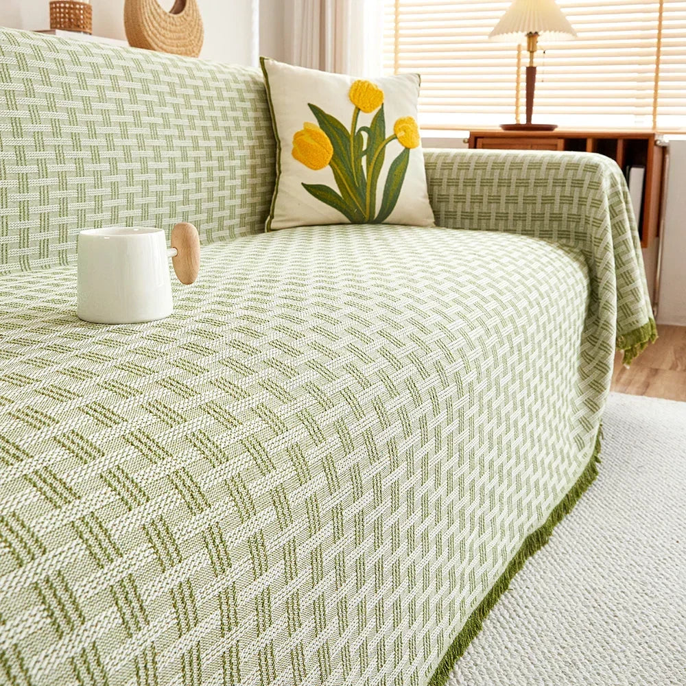 Large Sofa Cover with Reversible Pattern Stylish Protection
