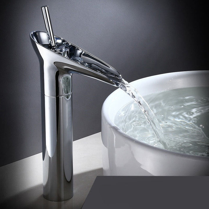 Waterfall Antique Faucet Bathroom Sink Faucet Brass Sink Mixers