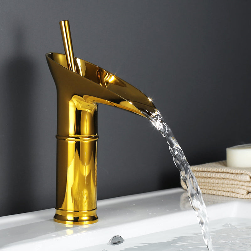 Waterfall Antique Faucet Bathroom Sink Faucet Brass Sink Mixers
