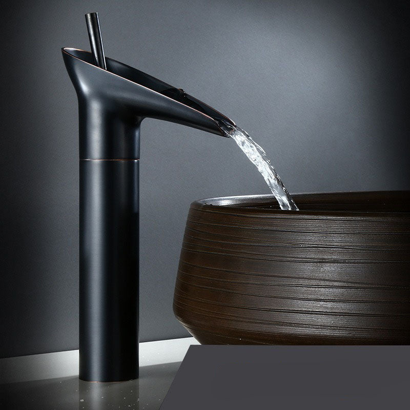 Waterfall Antique Faucet Bathroom Sink Faucet Brass Sink Mixers