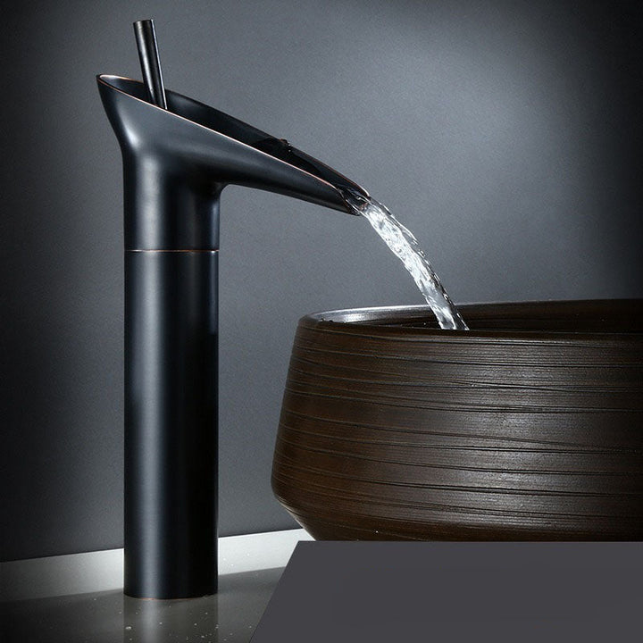 Waterfall Antique Faucet Bathroom Sink Faucet Brass Sink Mixers