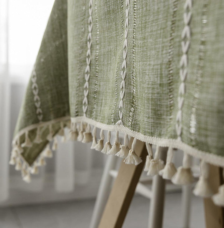 Batillo Linen Tablecloth | Tablecloth, Indoor &amp; Outdoor
