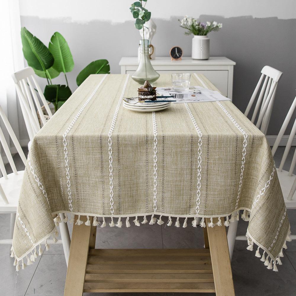 Batillo Linen Tablecloth | Tablecloth, Indoor &amp; Outdoor