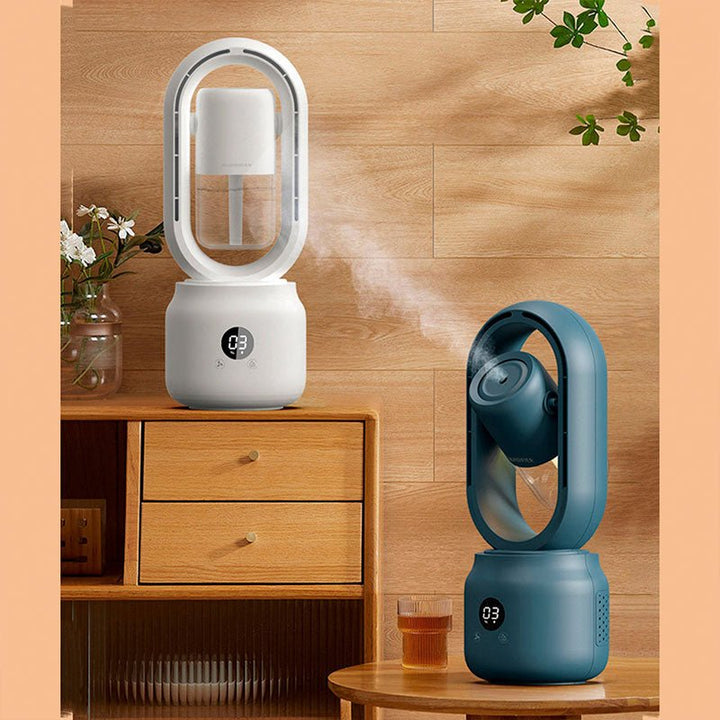 AeroBreeze Halo Fan | Blade-less fan with air humidifier and night light
