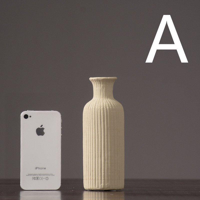 Brown Beige gray Ceramic Flower Vase Pot │ Home Decoration Item