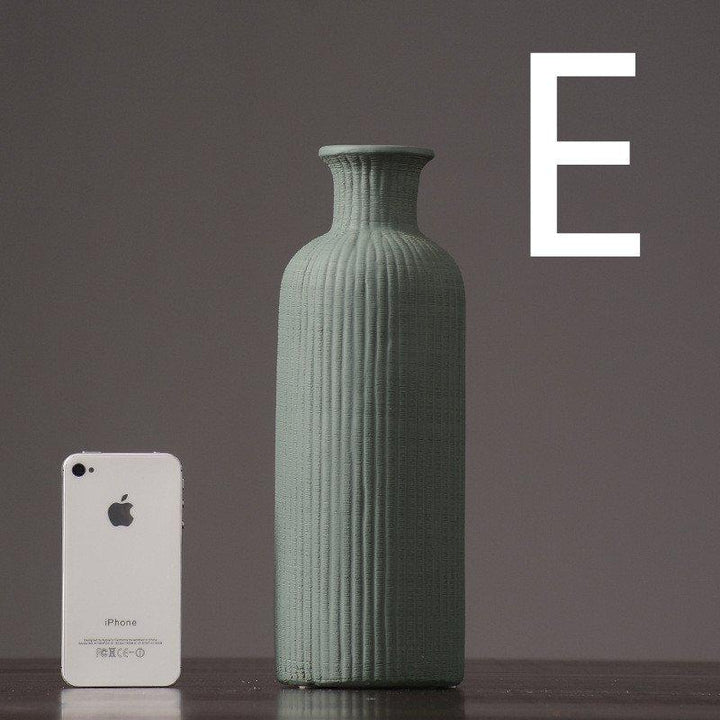 Brown Beige gray Ceramic Flower Vase Pot │ Home Decoration Item