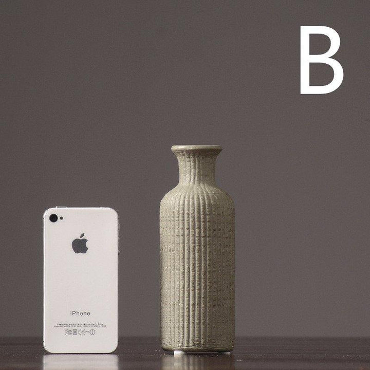 Brown Beige gray Ceramic Flower Vase Pot │ Home Decoration Item