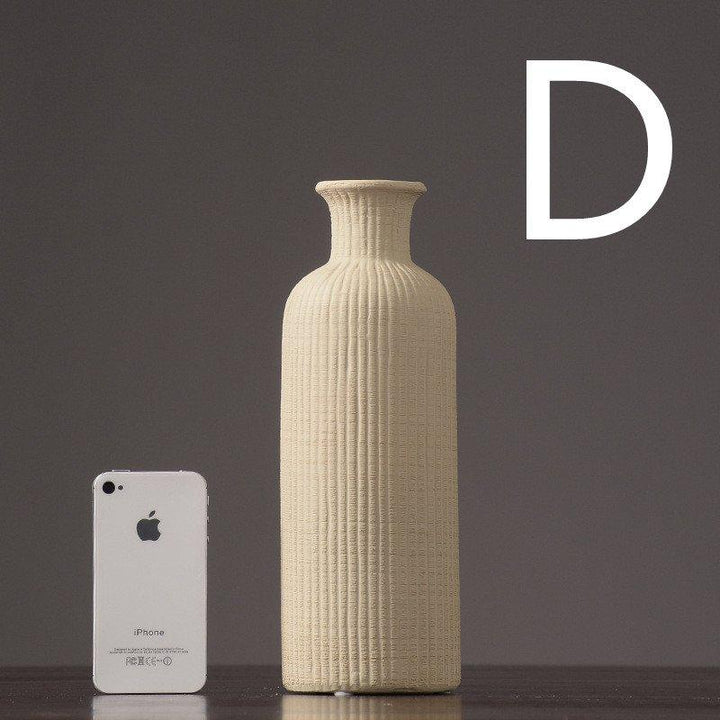 Brown Beige gray Ceramic Flower Vase Pot │ Home Decoration Item