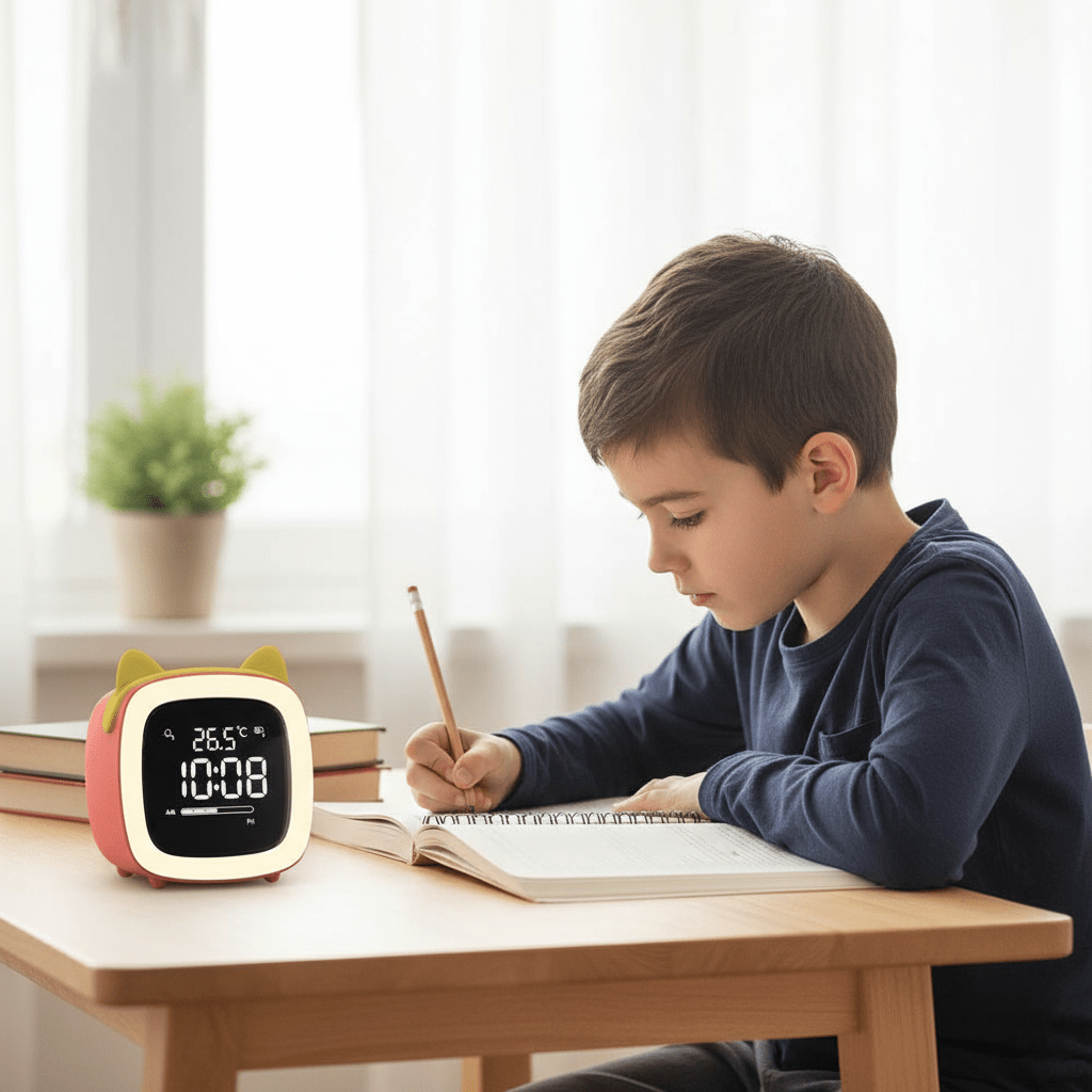 BunnyGlow - LED Alarm Clock – Night Light with Digital Display &amp; Timer