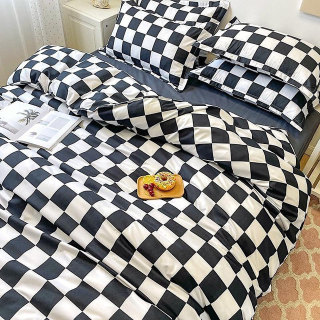 Checked Bedding Set