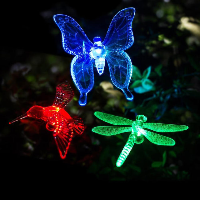 Solar-LED-Garden Lights "colorful Flies"