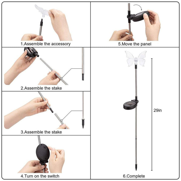 Solar-LED-Garden Lights "colorful Flies"