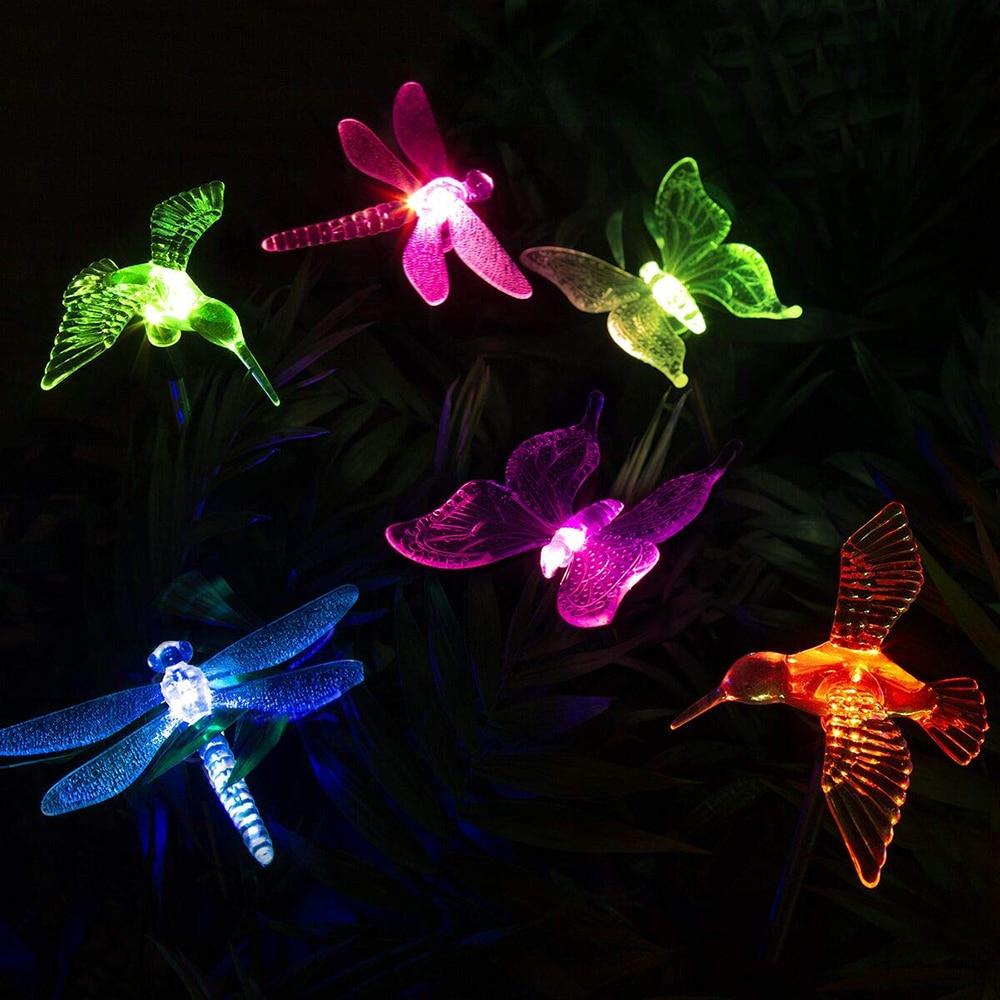 Solar-LED-Garden Lights "colorful Flies"