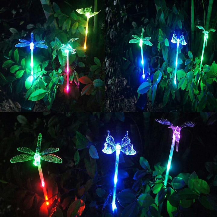 Solar-LED-Garden Lights "colorful Flies"