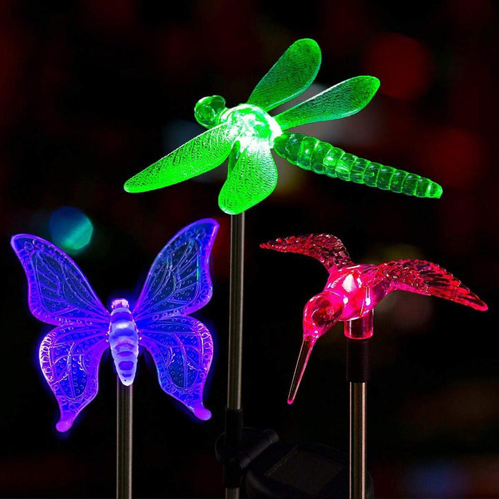 Solar-LED-Garden Lights "colorful Flies"