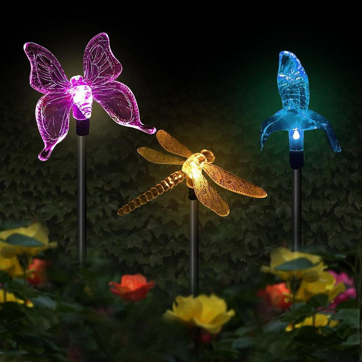 Solar-LED-Garden Lights "colorful Flies"