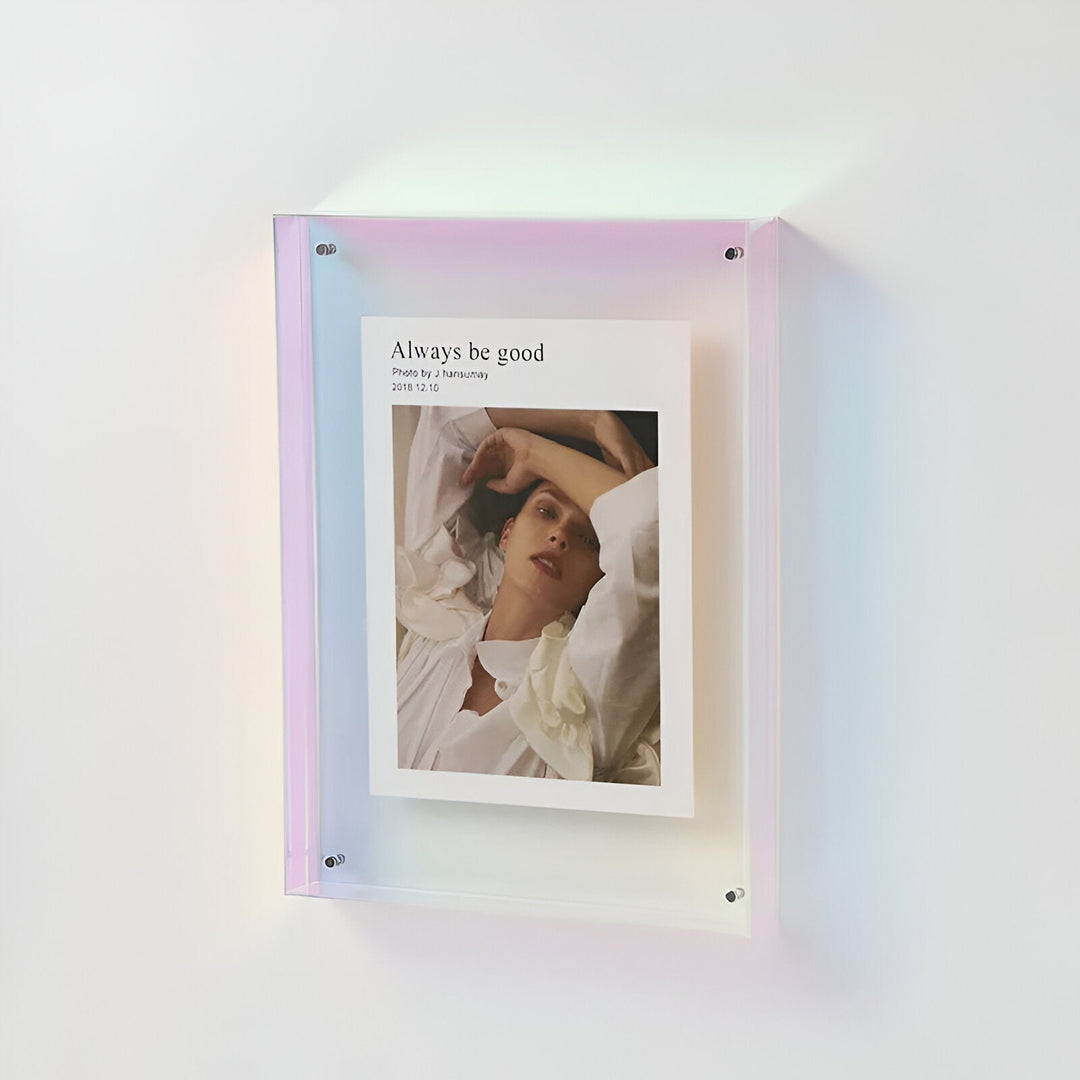 colored transparent acrylic frame for modern displays
