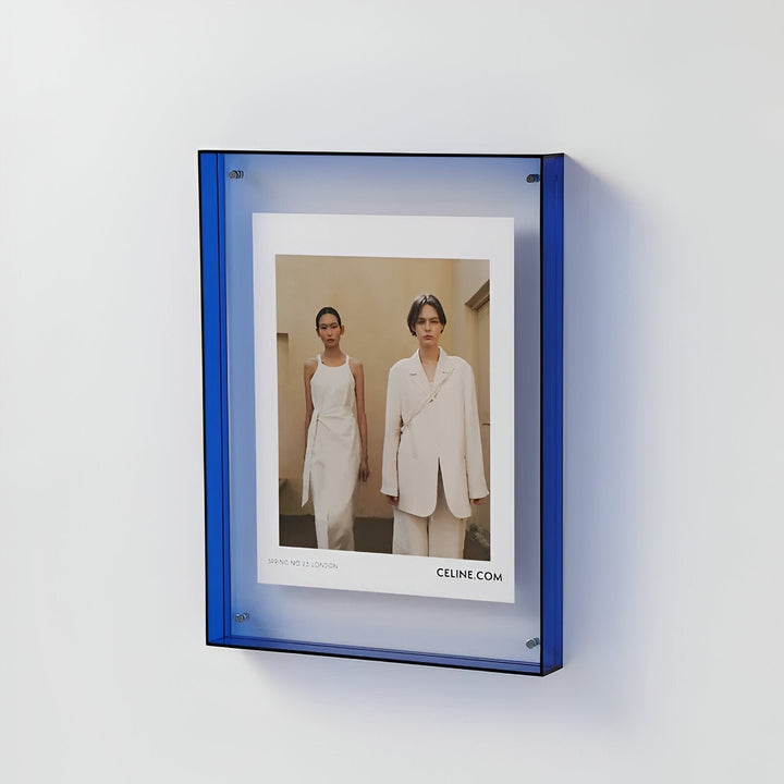 colored transparent acrylic frame for modern displays
