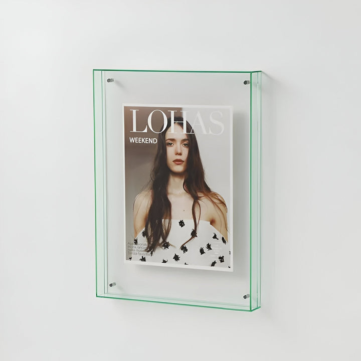 colored transparent acrylic frame for modern displays