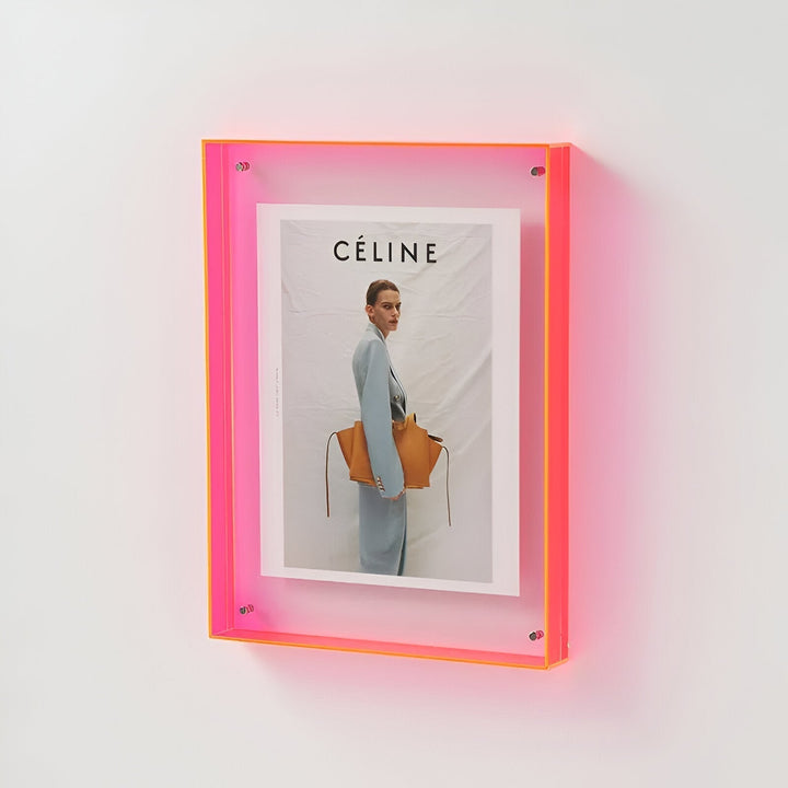 colored transparent acrylic frame for modern displays