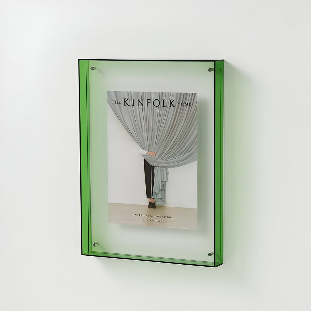 colored transparent acrylic frame for modern displays