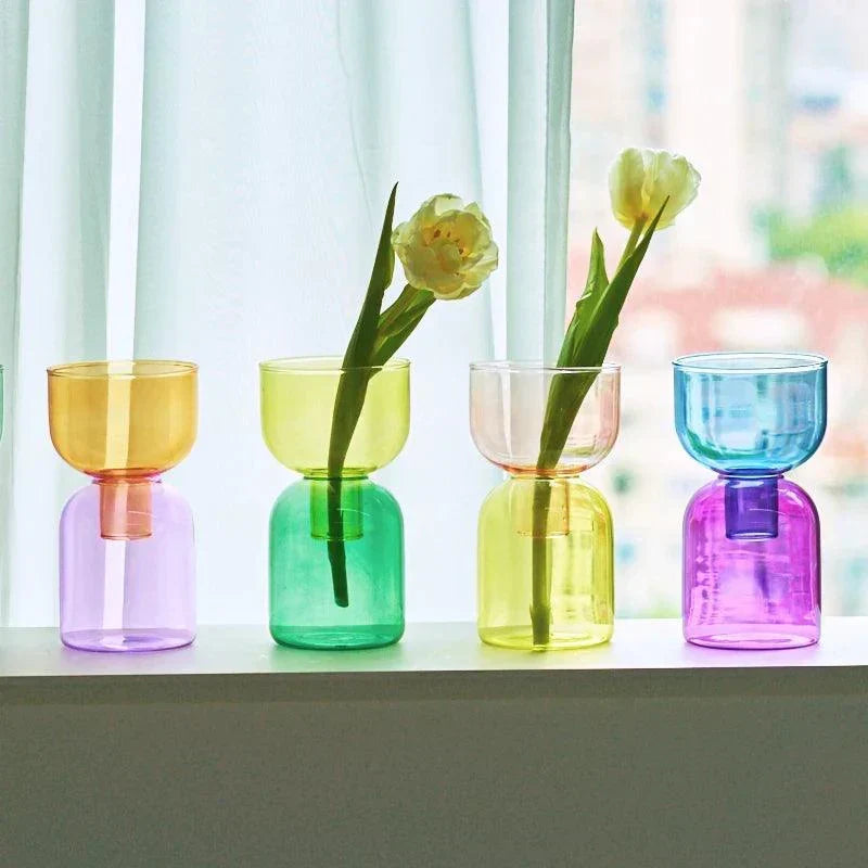 Glass Bodletop Two-Piece Vase