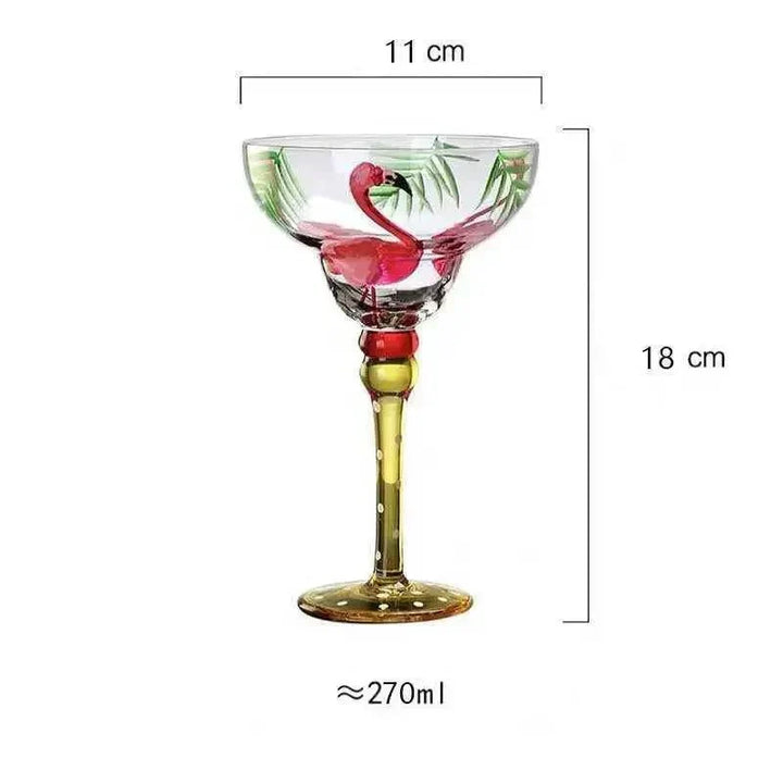colorful Margarita Cocktail Glass