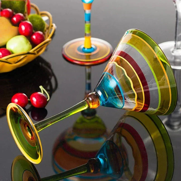 colorful Margarita Cocktail Glass
