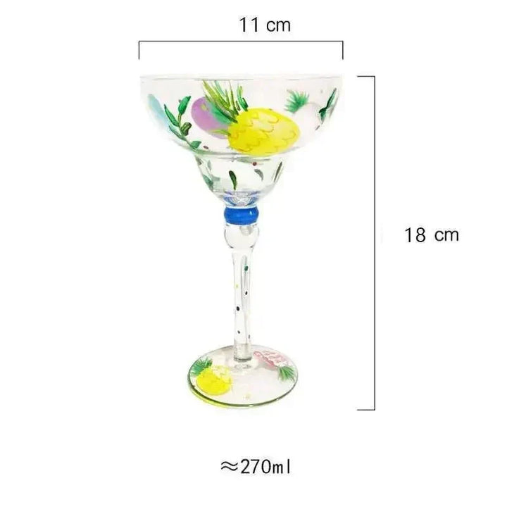 colorful Margarita Cocktail Glass