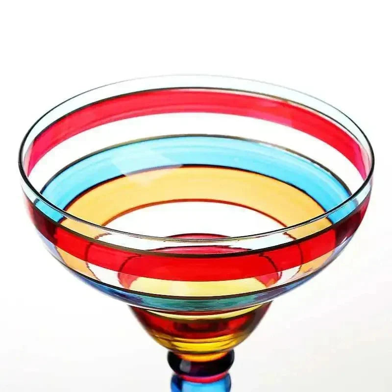 colorful Margarita Cocktail Glass