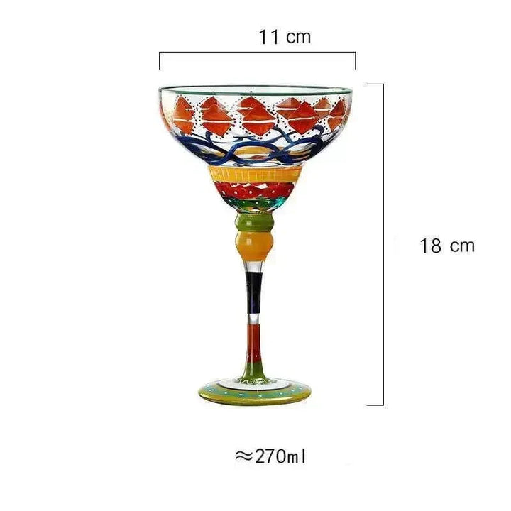 colorful Margarita Cocktail Glass
