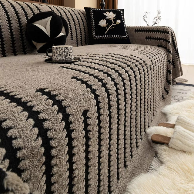 Sofa Cover Vintage Tufted Microfibre Design