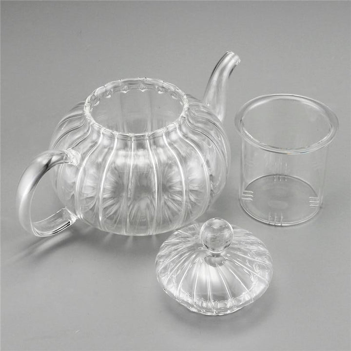 Crystal Clear Glass Teapot Set