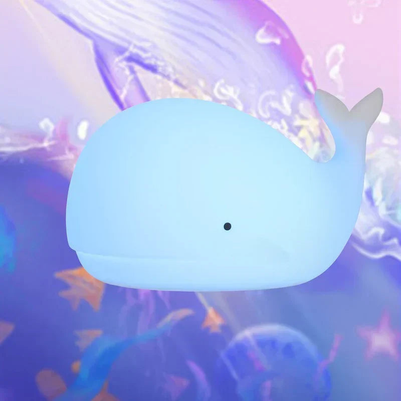 Cute Whale Night Light with color Changing - GlowWhale