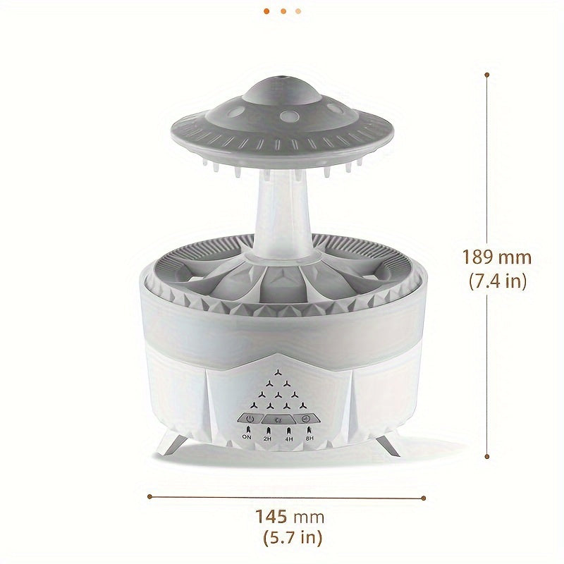 Relaxing Raindrop Aromatherapy Essential Oil Diffuser - LED Light &amp; Humidifier