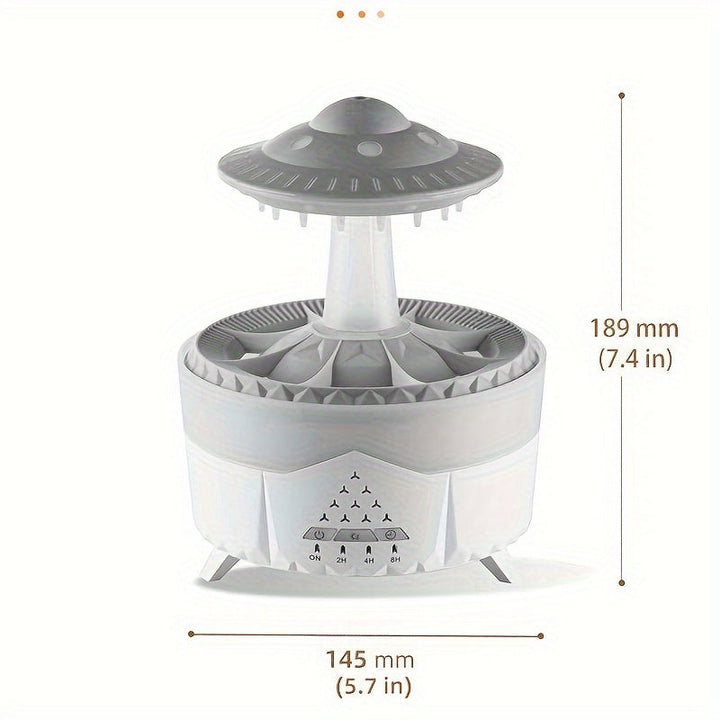 Relaxing Raindrop Aromatherapy Essential Oil Diffuser - LED Light &amp; Humidifier