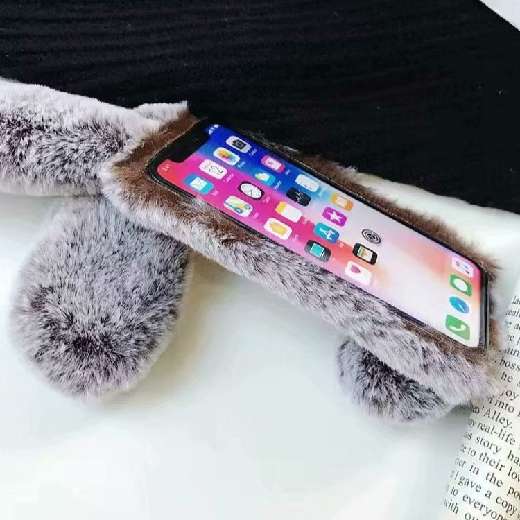 gray Fox Hair Fur Ball Grid Design Iphone Cases