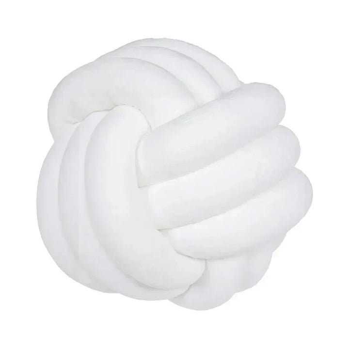 Decorative knotted suede-look ball soft cushion