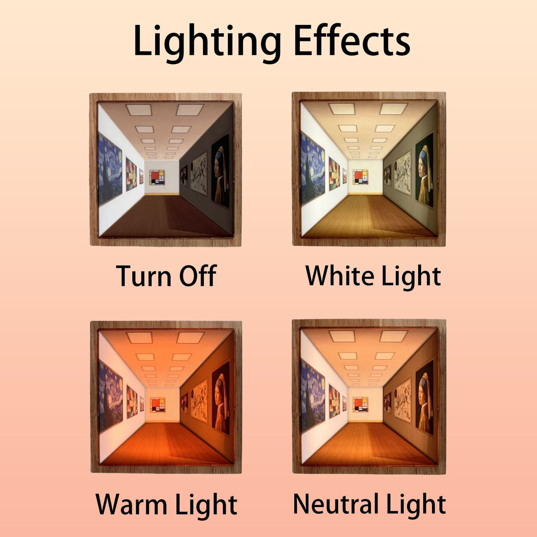 3D Glasses-Free Gallery Optical Illusion Wall Lamp &amp; Night Light