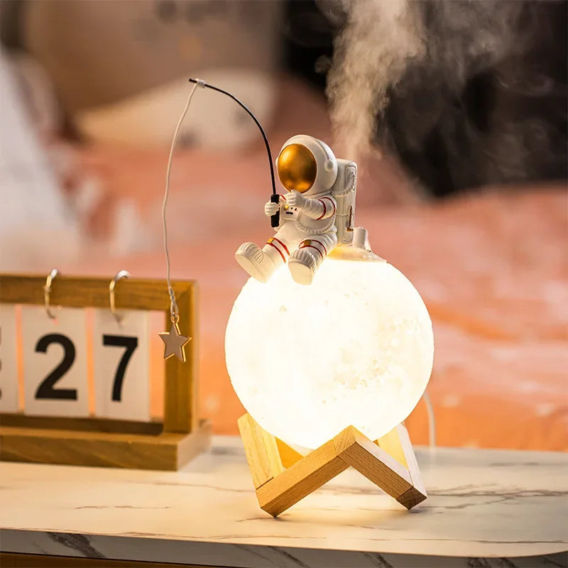 3D Astronaut Moon Lamp with LED Night Light, Dimmable Touch Control and Decoration for Children&