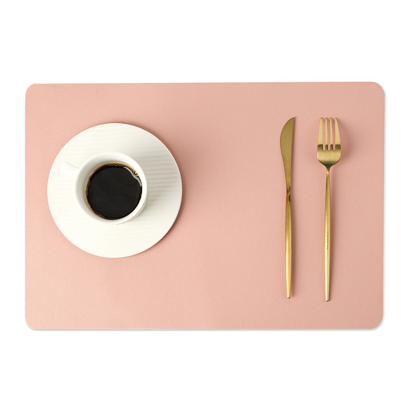 Double-layered leather desk mat