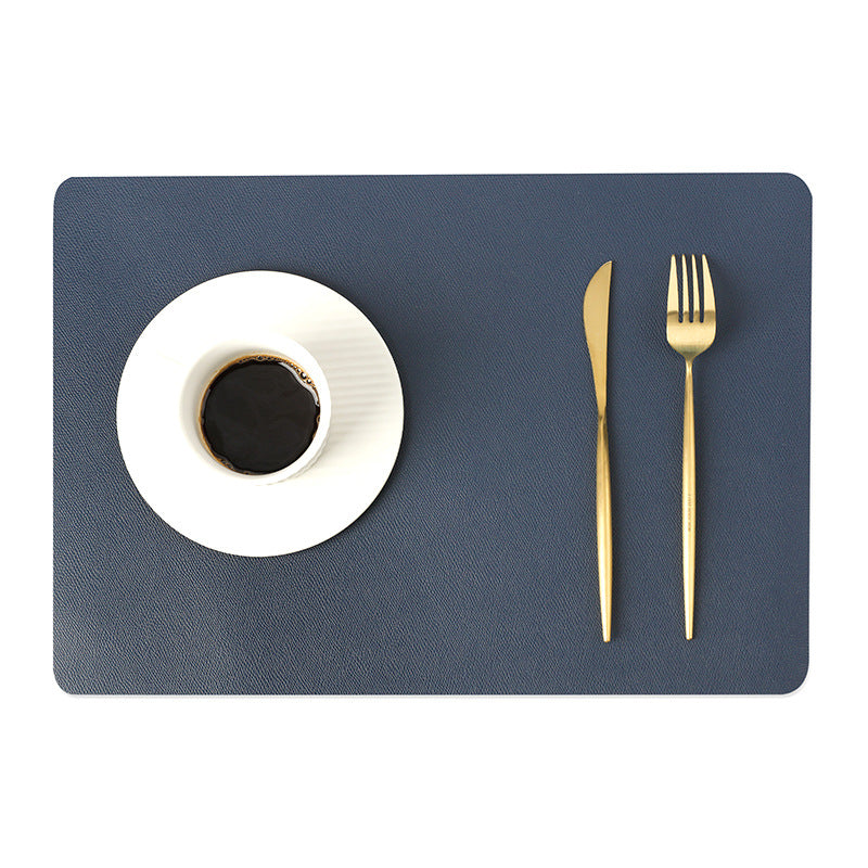 Double-layered leather desk mat