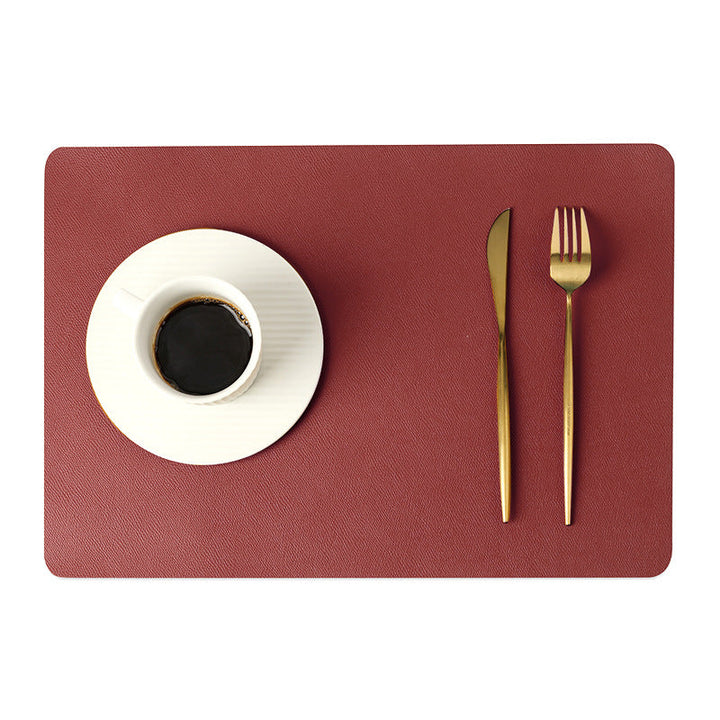 Double-layered leather desk mat