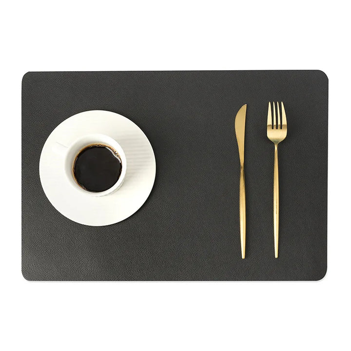Double-layered leather desk mat